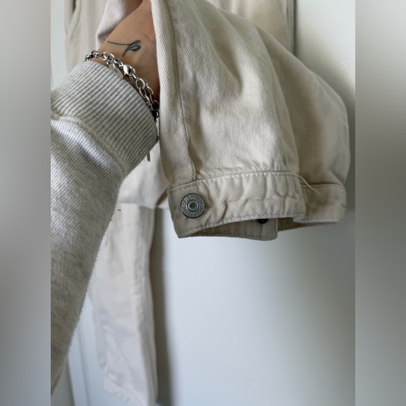 Free People Baggy Utility Cargo Pants Size 8 Beige Boho Gorpcore Wide Leg - Picture 5 of 9